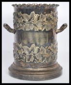 An early 20th Century Walker and Hall silver plated soda siphon holder / wine or champagne bucket or