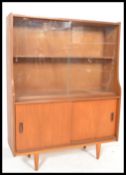 A vintage retro 20th Century G-Plan / G Plan teak wood bookcase / room divider sideboard. Raised