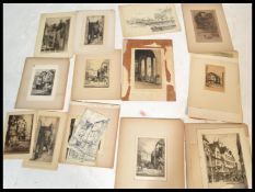 Harry Keyte (early 20th Century)- A selection of etchings, pen and ink and pencil studies, all being