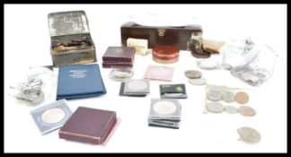 A collection of vintage coins and banknotes dating from the 19th Century to include Georgian and