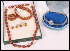 A ladies Rotary cocktail watch having a round face with baton markings to the chapter ring on a