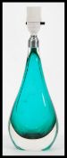 Geoffrey Baxter - Whitefriars - A vintage 1960's studio art glass table lamp base in the form of a