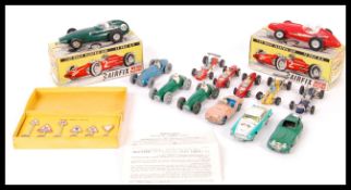 ASSORTED DIECAST AND SLOT CAR RACING SCALE MODEL RACING CARS