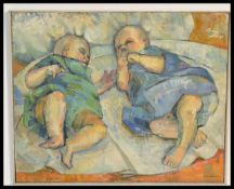 D. M. Weighill (20th Century, wife of acclaimed book binding artist Philip Smith) - An oil on