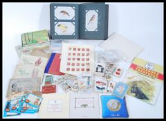 A collection of mixed ephemera to include 25 penny red stamps, cigarette cards including sets of