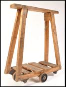 ANTIQUE VINTAGE INDUSTRIAL WOODEN FACTORY MILL TRO