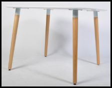 CONTEMPORARY LAMINATED AND ASH WOOD DINING TABLE