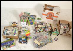 A large quantity of football trading cards to include Panini Uefa 2016 stickers, a large selection