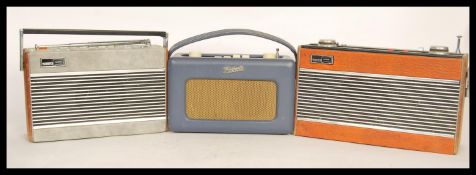 A group of three vintage retro 20th Century Roberts Radios to include a Roberts Revival etc.