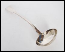A silver hallmarked William Bateman ladle in the fiddle pattern. Hallmarked London 1910. Weight