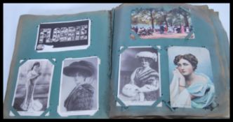 Two early 20th Century postcard albums to include a good selection of postcards of Edwardian