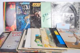 A collection of long play LP vinyl records to include Mountain Nantucket Sleighride, Judee Sill,