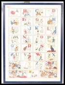 VINTAGE ABC ALPHABET COLOURFUL PRINTED POSTER