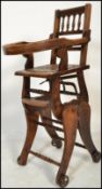 A 19th century Victorian beech walnut and iron bou
