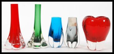 Geoffrey Baxter - Whitefriars - A group of vintage 1960's studio art glass to include two lobed