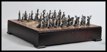 A Myth and Magic Lord of the Rings inspired large chess set and board entitled The Battle of the