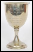 Bobsleigh interest - a rare 1930's silver plated trophy with engraved notation for a Miss Pepler