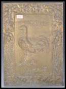 A vintage retro 20th Century Courage Beer advertising point of sale Breweriana pub lign in brass