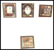 A group of four vintage 20th Century retro advertising glass pub breweriana mirrors to include