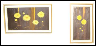 Bradley Carter English 20th Century - A pair of 20th Century acrylic on canvas paintings depicting