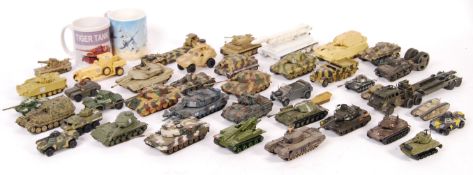 ASSORTED SCALE DIECAST AND MODEL MILITARY ARMOURED VEHICLES