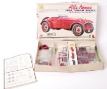 RARE VINTAGE RIKO SANKYO 1:24 SCALE ALFA ROMEO PLASTIC MODEL KIT