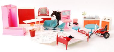 RARE VINTAGE PALITOY MADE ' PIPPA ' DOLL ACCESSORIES & FURNITURE