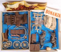 INCREDIBLY RARE VINTAGE PALITOY ' BONANZA ' WESTERN ACTION FIGURE SET