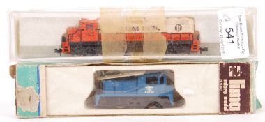 TWO N GAUGE MODEL RAILWAY TRAINSET LOCOMOTIVES