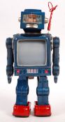 RARE VINTAGE JAPANESE TINPLATE HORIKAWA TV BATTERY ROBOT