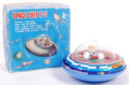 VINTAGE JAPANESE TINPLATE BATTERY OPERATED FLYING SAUCER