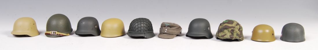 1/6 SCALE COLLECTION - ASSORTED MILITARY FIGURE HELMETS