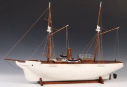 RARE ANTIQUE BASSETT LOWKE LIVE STEAM MODEL BOAT