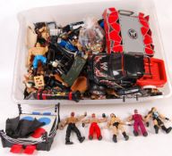 LARGE COLLECTION JAKKS PACIFIC WWE WRESTING FIGURES & TOYS