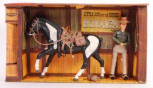 RARE VINTAGE PALITOY ' BONANZA ' WESTERN ACTION FIGURE PLAYSET