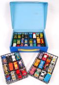 VINTAGE MATHBOX CARRY CASE WITH DIECAST MODELS