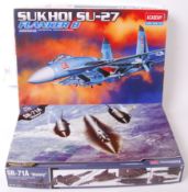 TWO ACADEMY HOBBY MODELS PLASTIC MILITARY PLANE MODEL KITS
