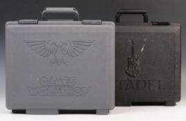 WARHAMMER - TWO GAMES WORKSHOP CASES WITH VARIOUS ACCESSORIES