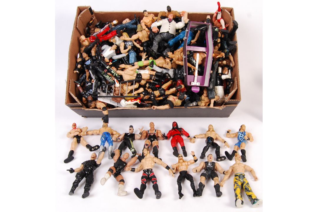 LARGE COLLECTIONS OF JAKKS PACIFIC WWE WRESTING ACTION FIGURES - Image 1 of 4