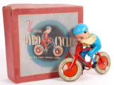 RARE ANTIQUE TRI-ANG ' GYRO CYCLE ' LINES BROTHERS TINPLATE TOY