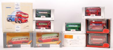ASSORTED BOXED DIECAST MODEL BUSES - EFE, CORGI ETC