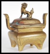 A 19th Century Chinese bronze censer ding incense