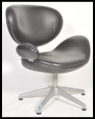 A contemporary Scandinavian 'egg ' design swivel d