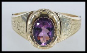 An 19th Century Victorian gold plated amethyst pas