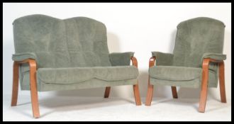 A retro 20th Century two piece suite consisting of