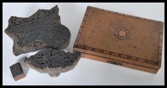 A 19th Century marquetry inlay mahogany cigar ciga