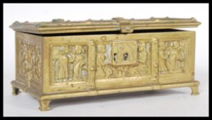 A late 19th Century French Gothic Revival heavy br