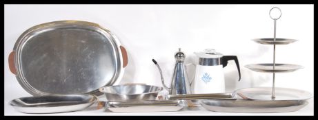 A collection of vintage retro 20th Century stainle