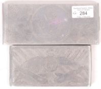 TWO WWII SECOND WORLD WAR TRENCH-ART STYLE CIGARETTE CASES