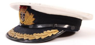 COLD WAR ERA ROYAL NAVY OFFICER'S PEAKED UNIFORM CAP
